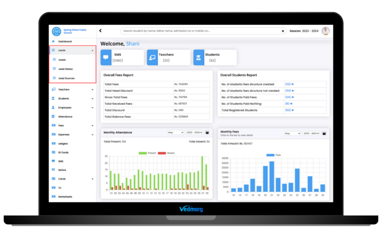 How to Add Leads in Vedmarg School ERP - Leads Management System