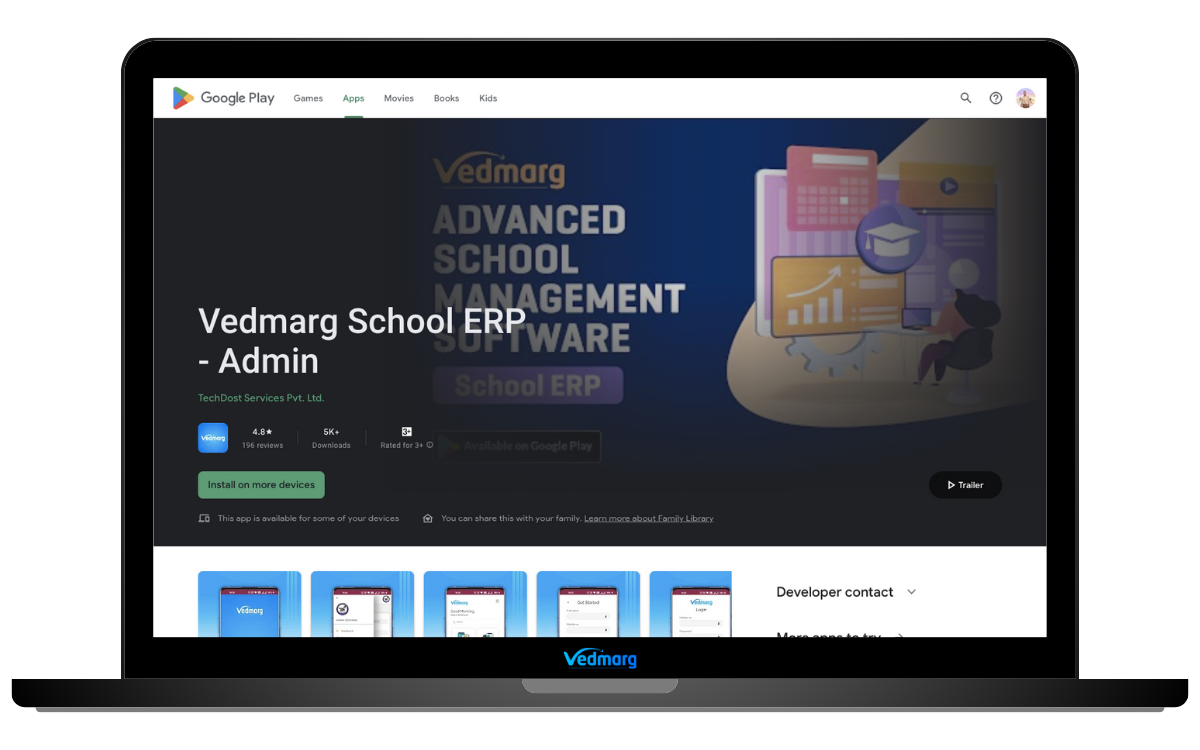 Vedmarg School Admin App - Google Play Store