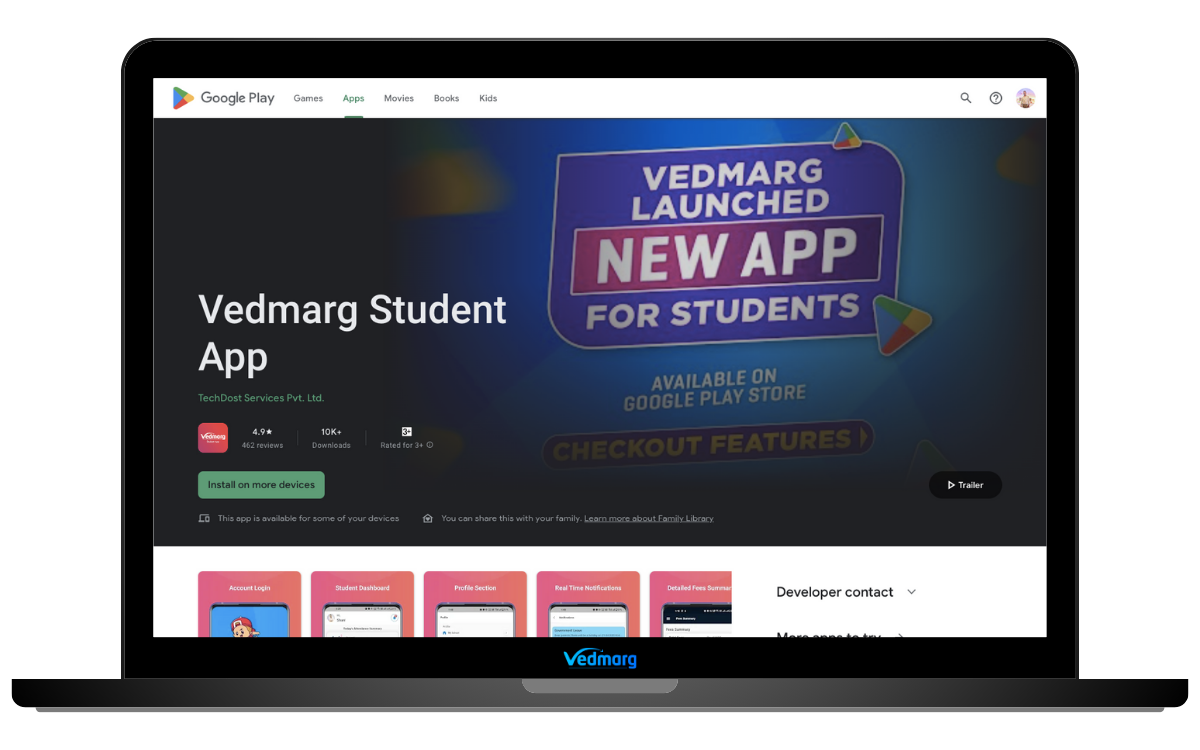 Vedmarg Student App - Google Play Store