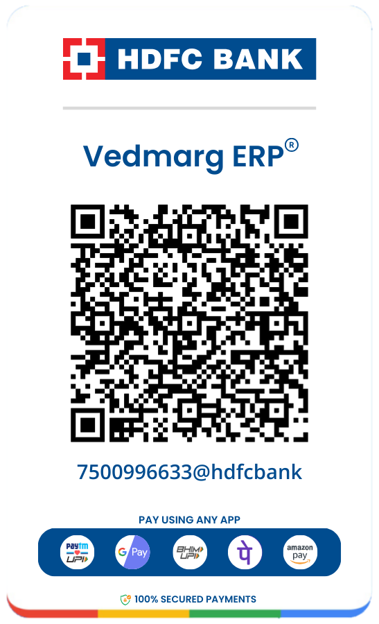 Vedmarg ERP - Payment QR Code - HDFC Bank