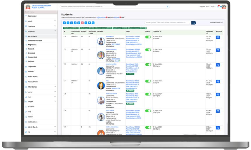 College Management System - College ERP Software - Vedmarg Educational ERP