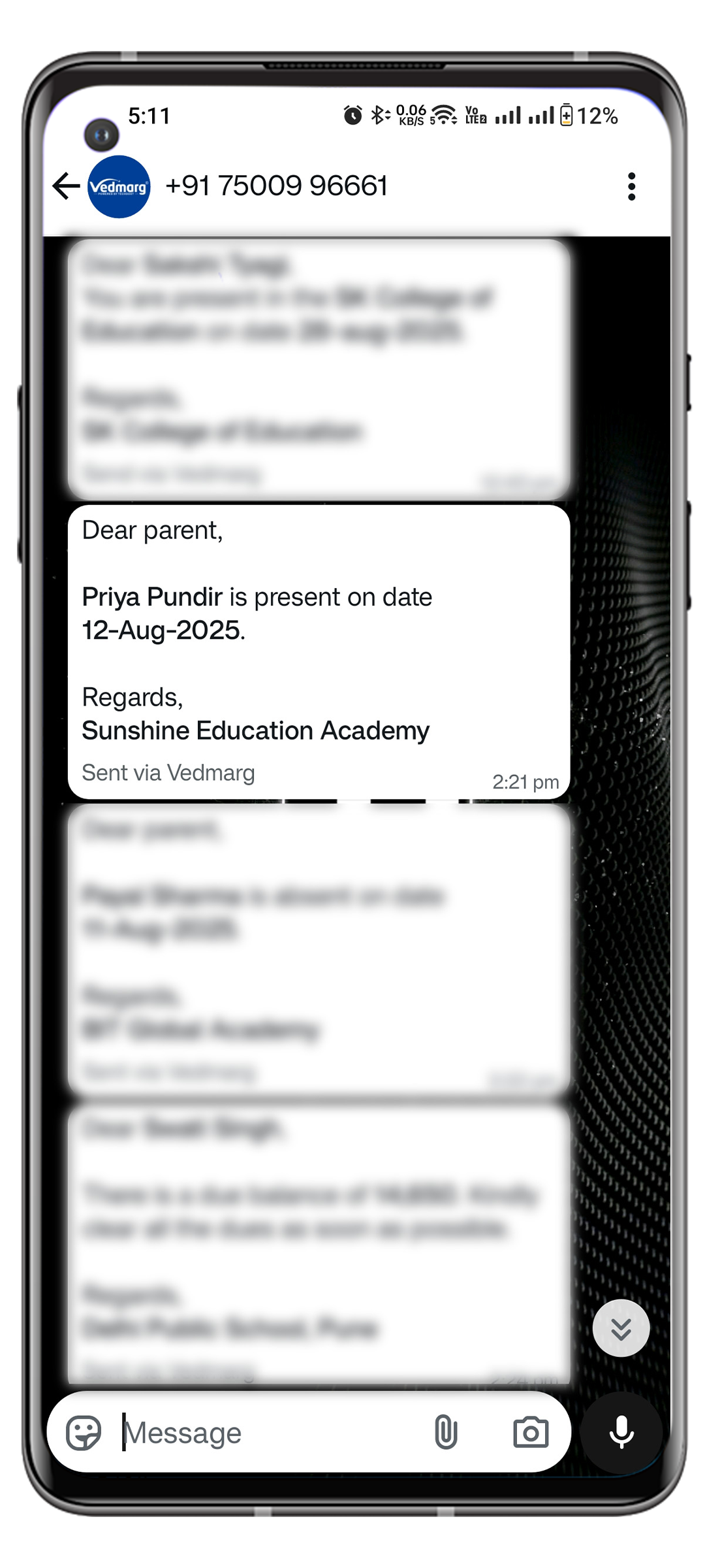whatsapp-present-student-message-template