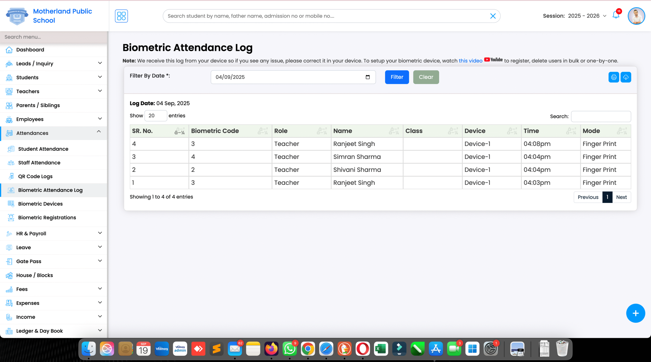 image 3 scaled - How to Setup Biometric Device with Vedmarg EdTech ERP – Setup, Real-Time Attendance, SMS Alerts